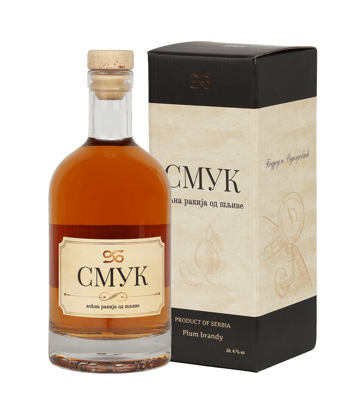 Smuk – Plum Brandy in Wooden Box 0,7 L